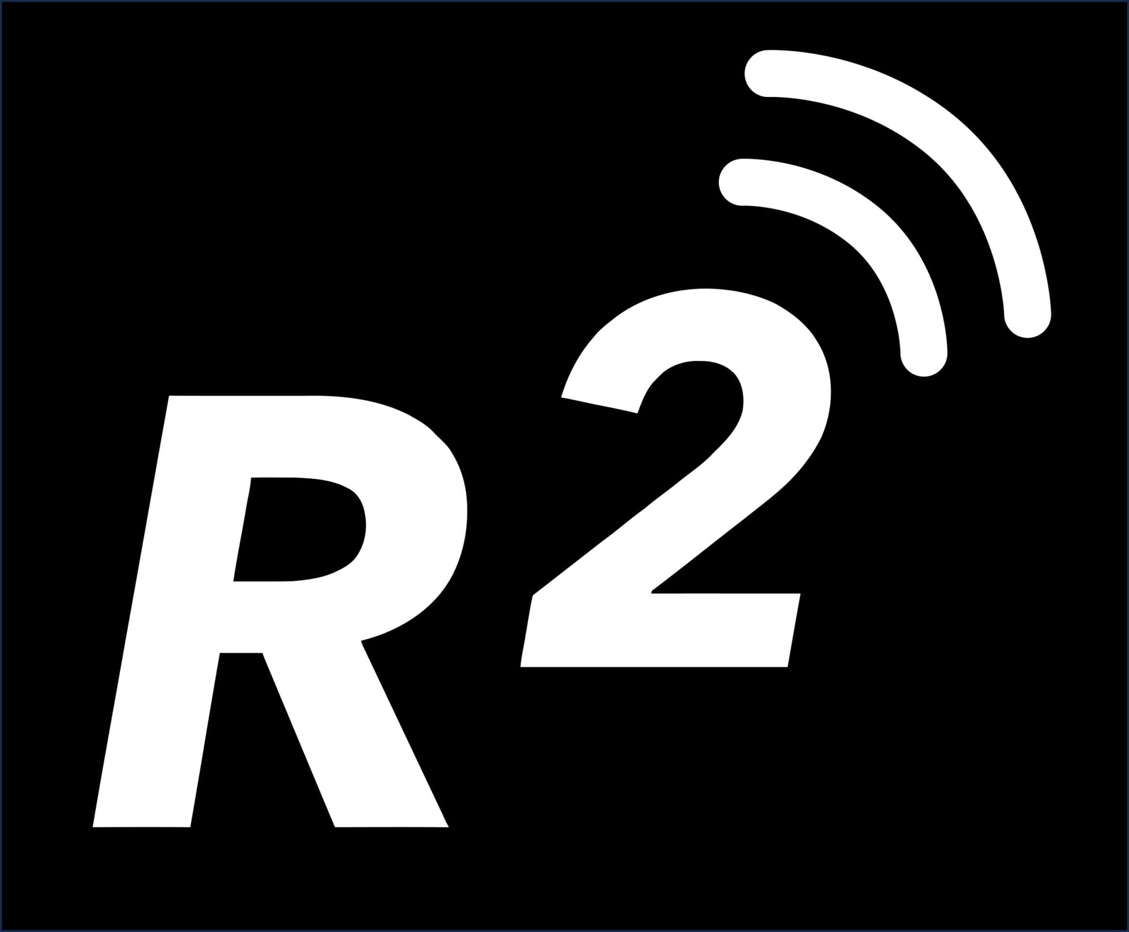 r2 logo black