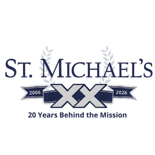 st michaels 20th logo